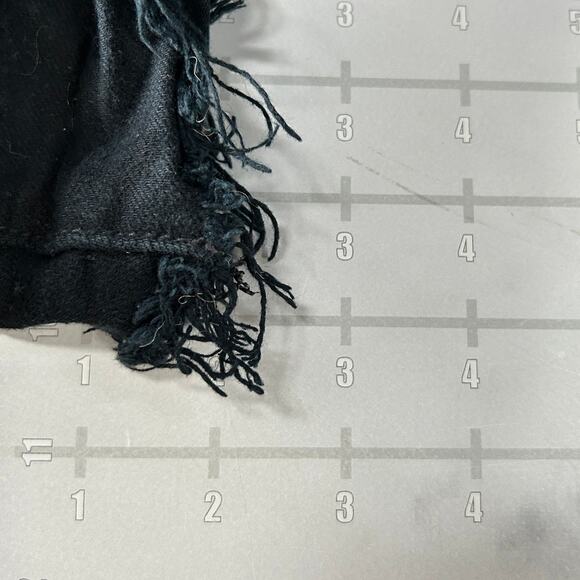 Distressed American Eagle Cut Off Denim Jean Shorts Size 8 Black Festival 2" - Picture 8 of 8